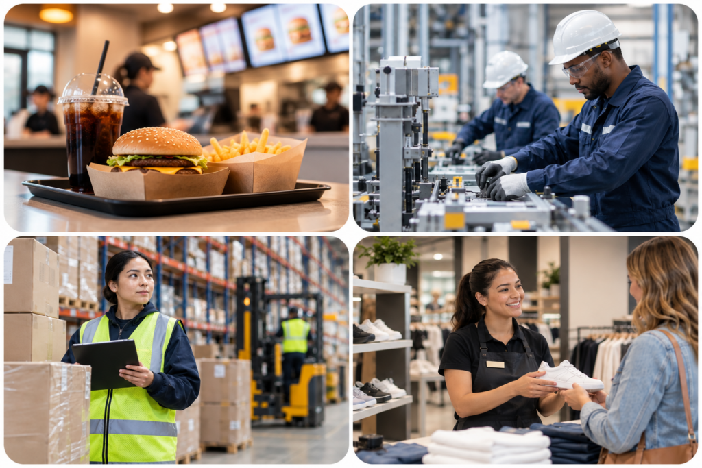 38 Management operational visibility across QSR, manufacturing, warehousing and retail industries